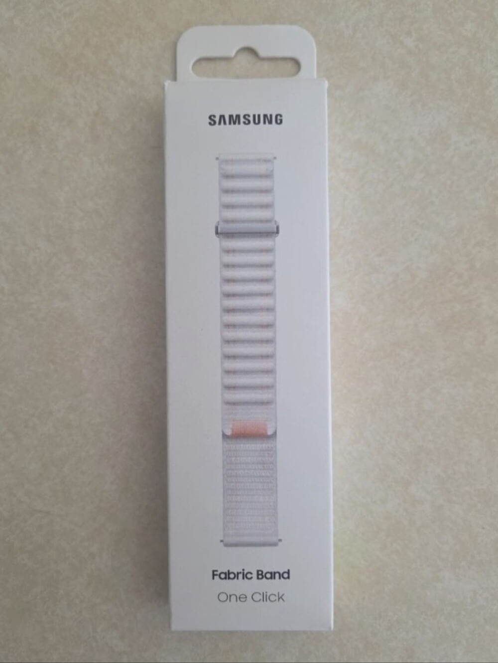NIB Samsung Watch 7 6 5 Pink/White Nylon Strap